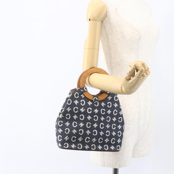 CELINE C Macadam Canvas Hand Bag Blue Auth 157772V