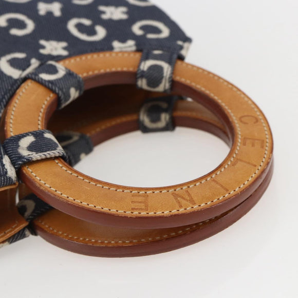 CELINE C Macadam Canvas Hand Bag Blue Auth 157772V