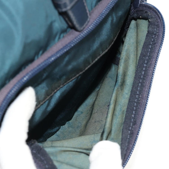 PRADA Backpack Nylon Blue Silver Auth 157773