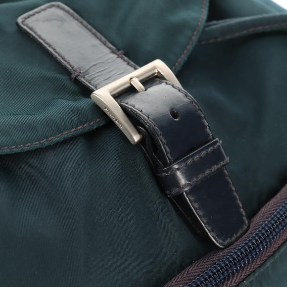 PRADA Backpack Nylon Blue Silver Auth 157773