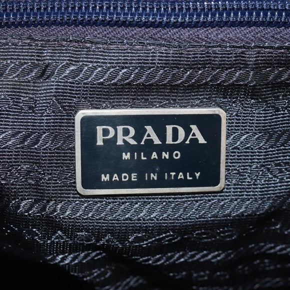 PRADA Backpack Nylon Blue Silver Auth 157773