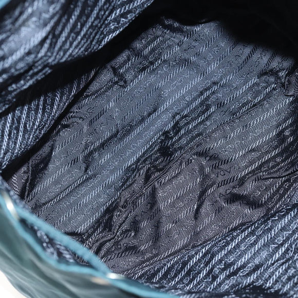 PRADA Backpack Nylon Blue Silver Auth 157773