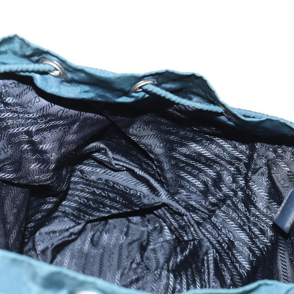 PRADA Backpack Nylon Blue Silver Auth 157773