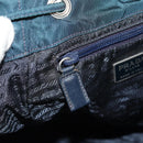 PRADA Backpack Nylon Blue Silver Auth 157773-25