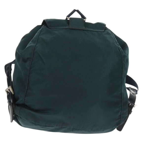 PRADA Backpack Nylon Blue Silver Auth 157773