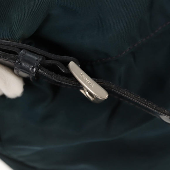 PRADA Backpack Nylon Blue Silver Auth 157773