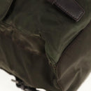 PRADA Backpack Nylon Khaki Silver Auth 157774-17