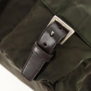 PRADA Backpack Nylon Khaki Silver Auth 157774-21