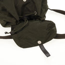 PRADA Backpack Nylon Khaki Silver Auth 157774-27