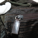 PRADA Backpack Nylon Khaki Silver Auth 157774-31