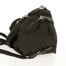 PRADA Backpack Nylon Khaki Silver Auth 157774-3
