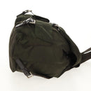 PRADA Backpack Nylon Khaki Silver Auth 157774-4