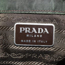 PRADA Backpack Nylon Khaki Silver Auth 157775-23
