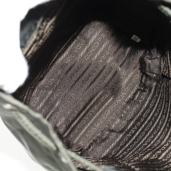 PRADA Backpack Nylon Khaki Silver Auth 157775