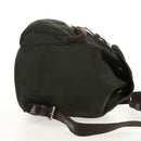 PRADA Backpack Nylon Khaki Silver Auth 157775-4