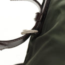 PRADA Backpack Nylon Khaki Silver Auth 157775-9