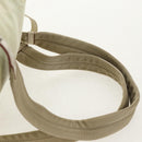 PRADA Backpack Nylon Beige Silver Auth 157776-15