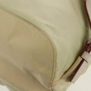 PRADA Backpack Nylon Beige Silver Auth 157776-19