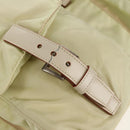 PRADA Backpack Nylon Beige Silver Auth 157776-10