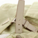 PRADA Backpack Nylon Beige Silver Auth 157776-21