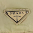 PRADA Backpack Nylon Beige Silver Auth 157776-23
