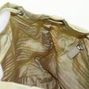 PRADA Backpack Nylon Beige Silver Auth 157776-28