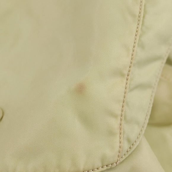 PRADA Backpack Nylon Beige Silver Auth 157776