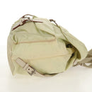 PRADA Backpack Nylon Beige Silver Auth 157776-5