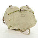 PRADA Backpack Nylon Beige Silver Auth 157776-7