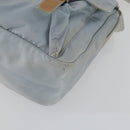 PRADA Shoulder Bag Nylon Blue Silver Auth 157777-9