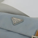 PRADA Shoulder Bag Nylon Blue Silver Auth 157777-17