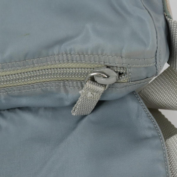 PRADA Shoulder Bag Nylon Blue Silver Auth 157777