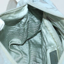 PRADA Shoulder Bag Nylon Blue Silver Auth 157777-21