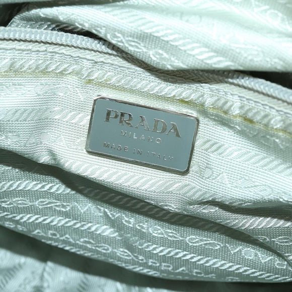 PRADA Shoulder Bag Nylon Blue Silver Auth 157777