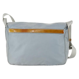 PRADA Shoulder Bag Nylon Blue Silver Auth 157777 - 0