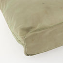 PRADA Tote Bag Nylon Beige Silver Auth 157778-11