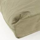 PRADA Tote Bag Nylon Beige Silver Auth 157778-13