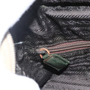 PRADA Tote Bag Nylon Beige Silver Auth 157778-17