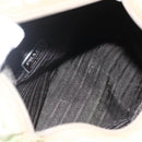 PRADA Tote Bag Nylon Beige Silver Auth 157778-18