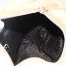 PRADA Tote Bag Nylon Beige Silver Auth 157778-19