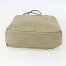 PRADA Tote Bag Nylon Beige Silver Auth 157778-9