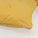 PRADA Shoulder Bag Nylon Yellow Silver Auth 157780-9