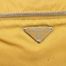PRADA Shoulder Bag Nylon Yellow Silver Auth 157780-17