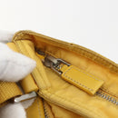 PRADA Shoulder Bag Nylon Yellow Silver Auth 157780-18