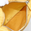 PRADA Shoulder Bag Nylon Yellow Silver Auth 157780-11