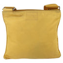 PRADA Shoulder Bag Nylon Yellow Silver Auth 157780-2