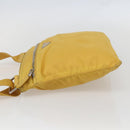 PRADA Shoulder Bag Nylon Yellow Silver Auth 157780-3