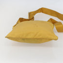 PRADA Shoulder Bag Nylon Yellow Silver Auth 157780-5