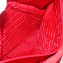PRADA Tote Bag Nylon Red Silver Auth 157781-22