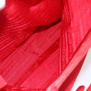 PRADA Tote Bag Nylon Red Silver Auth 157781-23